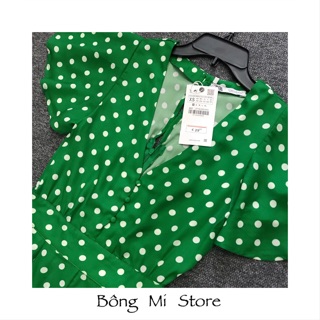 JUMSUIT CHẤM BI TRẮNG ZARA
