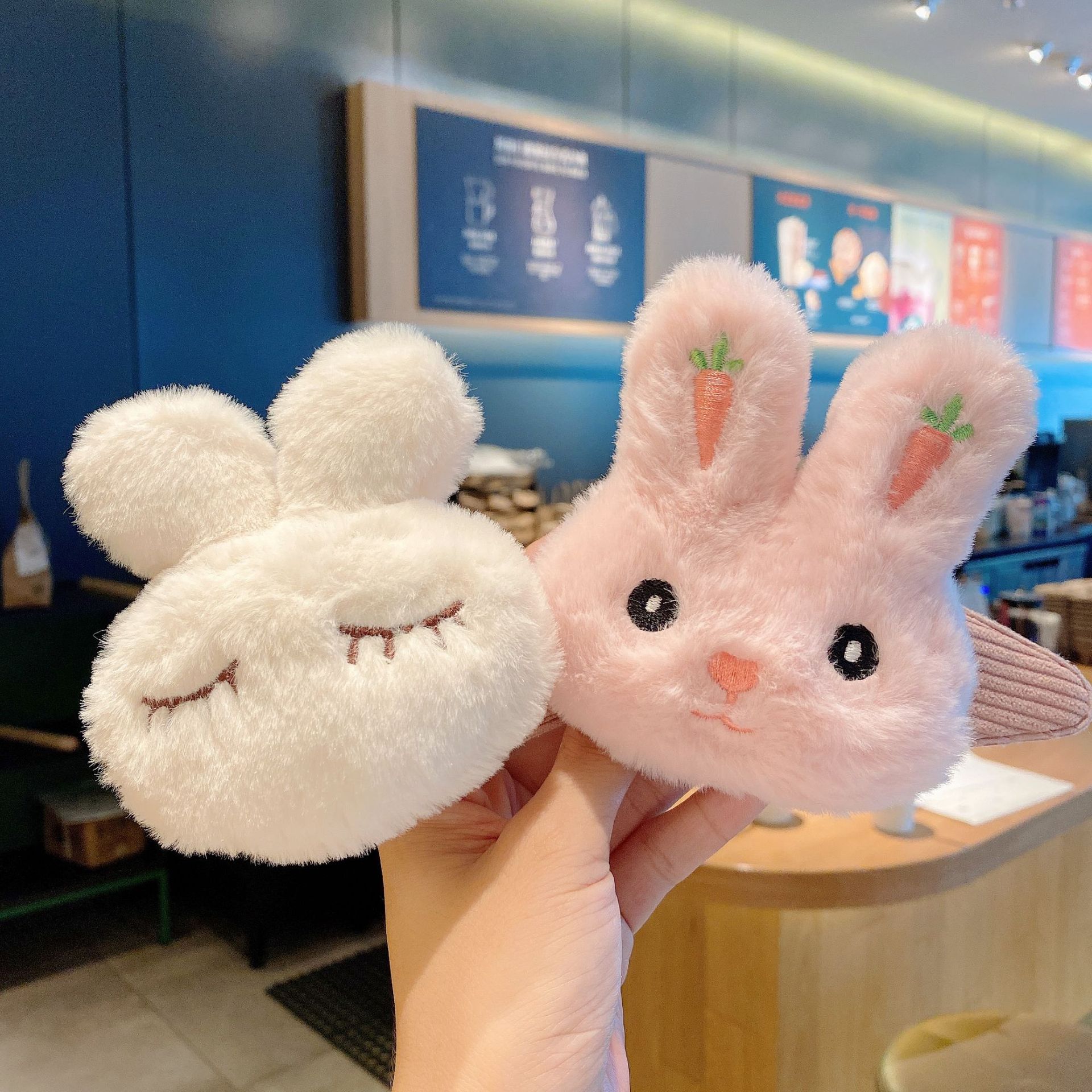 Korea Autumn and Winter New Cute Cartoon Plush Hairpin Girl Oversized Face Wash Makeup Non-slip BB Clip Bangs Clip Baby Princess Wild Hair Accessories Headdress Gift