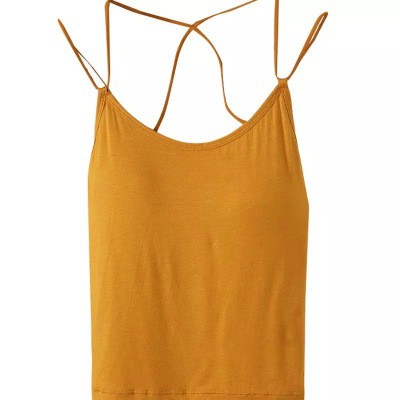 Áo croptop chéo lưng cotton, đệm mút liền 2 trong 1 | BigBuy360 - bigbuy360.vn