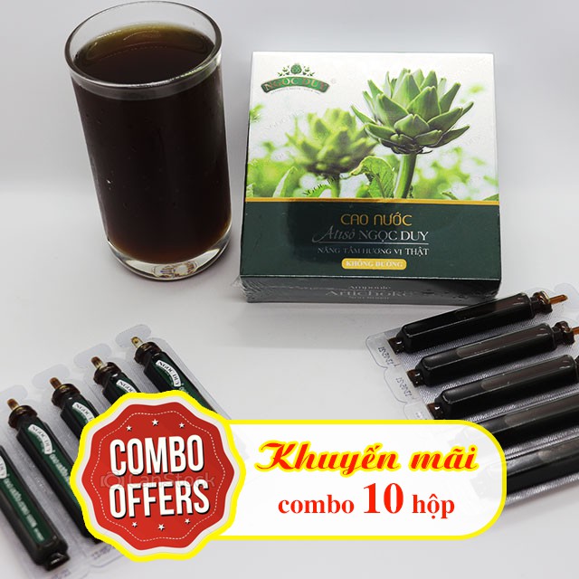 BigSale 40% Combo 10 Hộp Cao Atiso Nước Không Đường