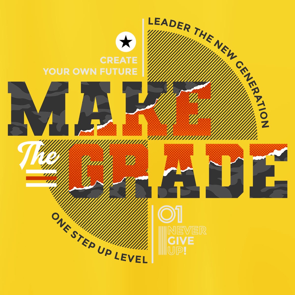 MAKE THE GRADE, mã G89. Áo thun trẻ em in siêu đẹp cho bé trai, bé gái. Áo phông thoát nhiệt GOKING hàng hiệu cao cấp