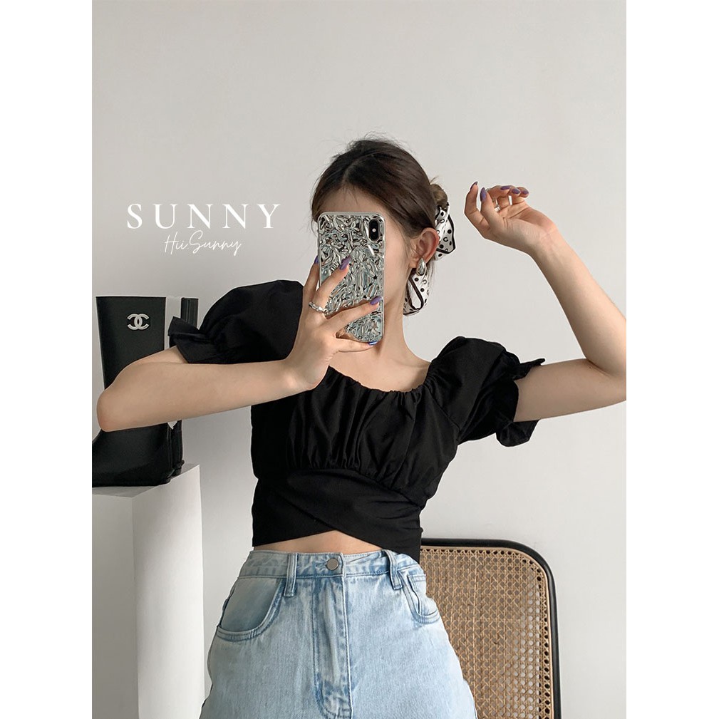 Áo croptop - Black top A06