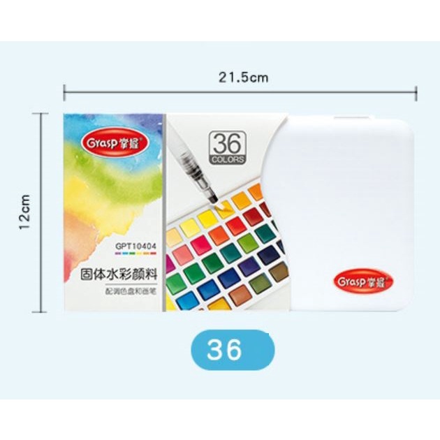 Hộp màu phấn nước GPT10401, GPT10402, GPT10403, GPT10404, GPT10405- 12,18,24,36,48 màu