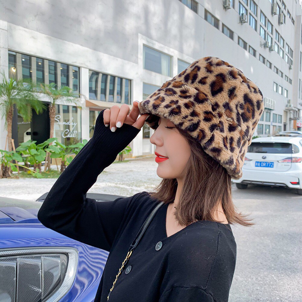 Mũ bucket lông cừu thu đông cho nữ phong cách Nhật Autumn loại đẹp dày ấm - Mã BU009 The Collar Box