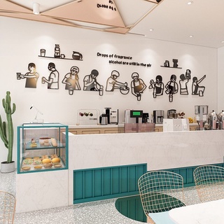 Tranh dán tường mica dán nổi quầy bar, quầy pha chế trang trí quán cafe, trà sữa, quán ăn, quán bar, quán nhậu