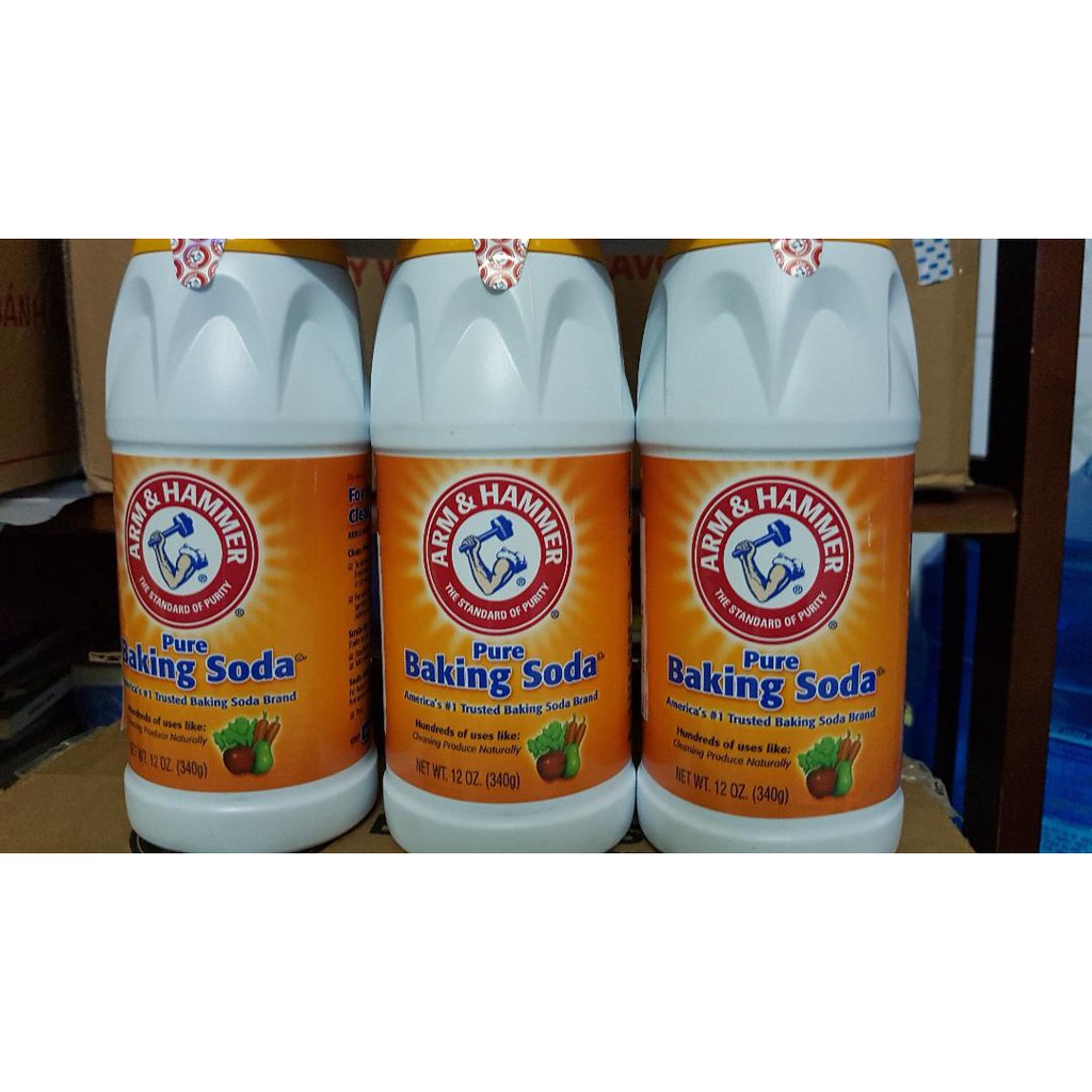 Bột rửa rau (2HU) pure Baking Soda Arm & Hammer - Mỹ 340gram