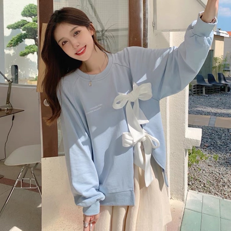 Áo len cột dây chéo