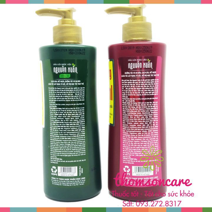 Dầu gội giảm gầu dược liệu Nguyên Xuân ngăn ngừa gàu, giảm ngứa - có vòi chai 250ml từ thảo dược | BigBuy360 - bigbuy360.vn