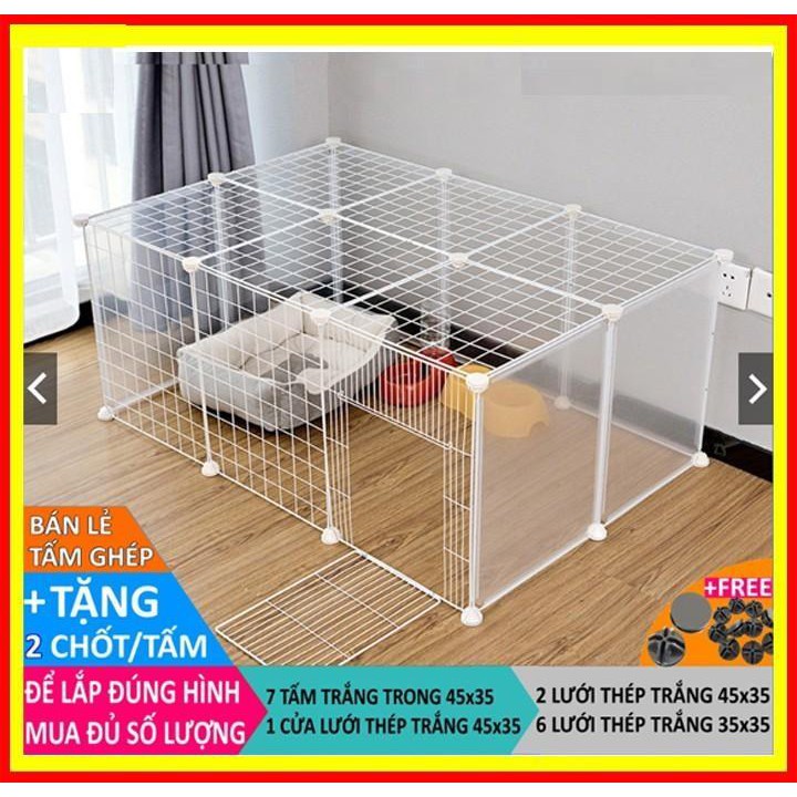 Chuồng quây chó mèo lắp ghép ( đã tặng kèm chốt ) bán lẻ theo tấm giá rẻ