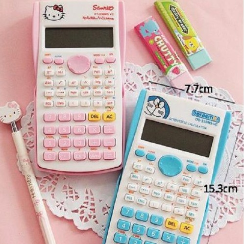 MÁY TÍNH KITTY BỎ TÚI - MÁY TÍNH THÔNG MINH GIẢI ĐƯỢC HỆ PHƯƠNG TRÌNH CHO HỌC SINH SINH VIÊN HÌNH DOREMON , MÈO KITTY FX