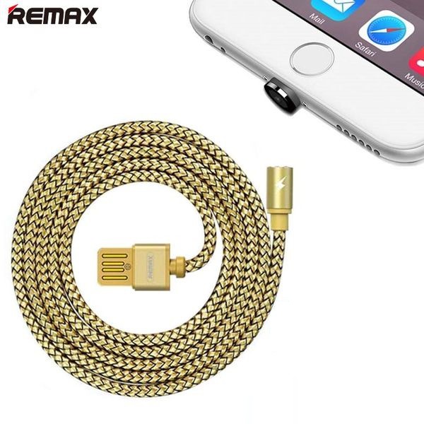 Cáp sạc Nam châm REMAX RC-095 * Ngăn bụi, sạc nhanh, dễ dàng kết nối (Cổng: Lightning, Micro USB và Type C)