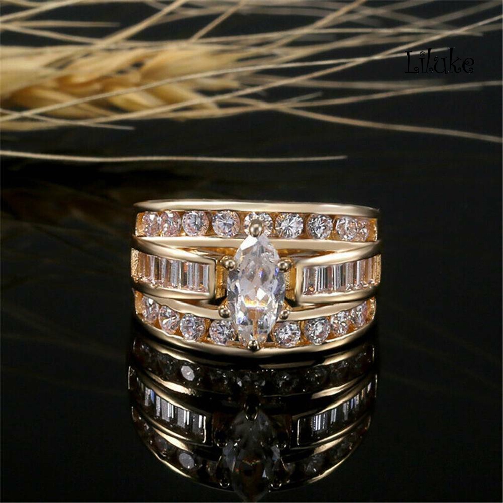 Nhẫn Đính Đá Zircon Thời Trang Sang Trọng Cho Nữ