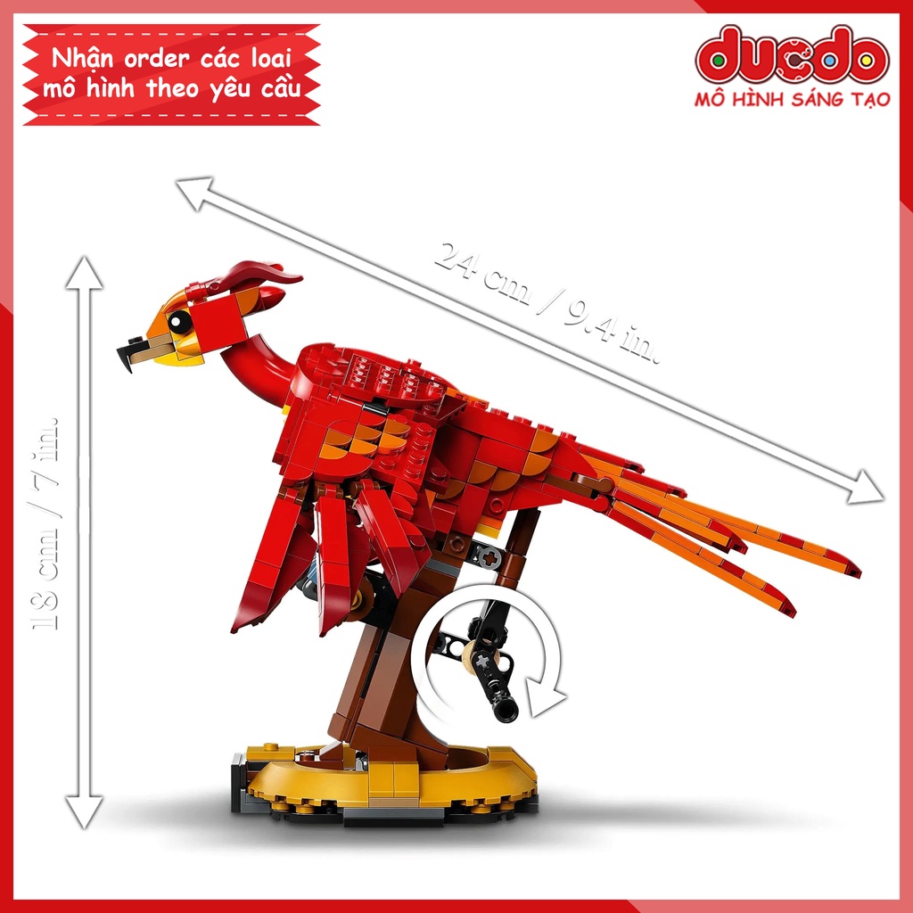 99917 Lắp ghép Harry Potter phượng hoàng - Fawkes, Dumbledore's Phoenix - Đồ chơi Xếp hình Mô hình 76394