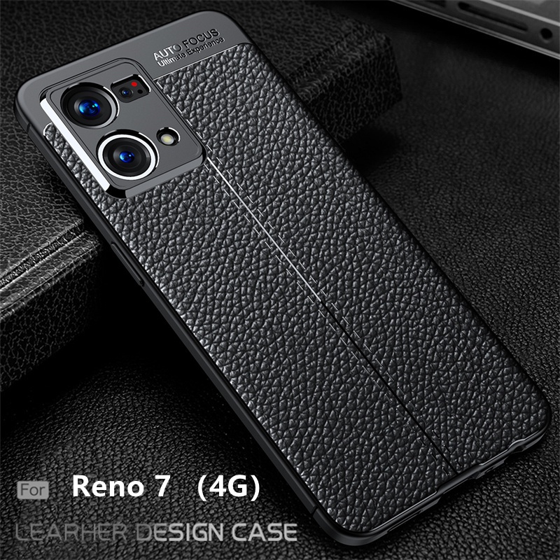 Ốp Điện Thoại Silicon Giả Bề Mặt Da Chống Sốc Cho Oppo Reno7 Reno 7 4G Oppo Reno7