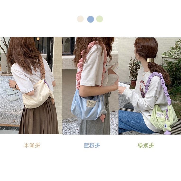 Túi Xách Trong Suốt Màu Trơn Họa Tiết Hoạt Hình Dễ Thương Cho Nữ