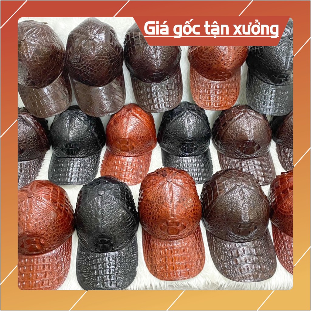 [XUONGDACASAU.COM] Mũ- Nón da cá sấu Nam tính đẳng cấp ( DA CÁ SẤU THẬT 100% BẢO HÀNH 24 THÁNG)