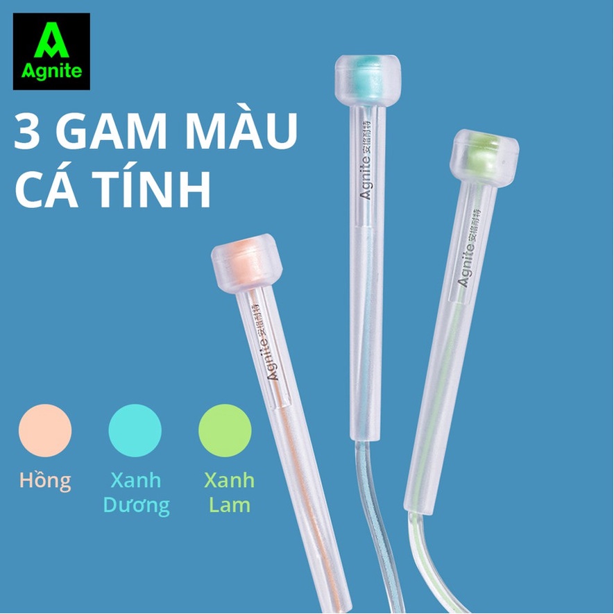 Dây nhảy tập thể dục  2.8m Trong suốt Deli Agnite chính hãng, Lõi nhựa PVC Hồng/Xanh dương/Xanh lá- F4122- Diệp Lạc