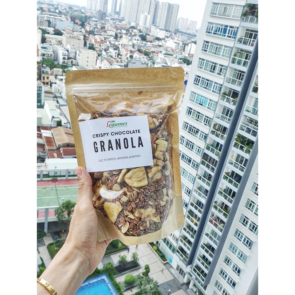 Granola Ngũ Cốc Ăn Kiêng Không Đường Thuần Chay - Bữa Sáng Lành Mạnh, Hỗ Trợ Giảm Cân thích hợp chế độ ăn eat clean