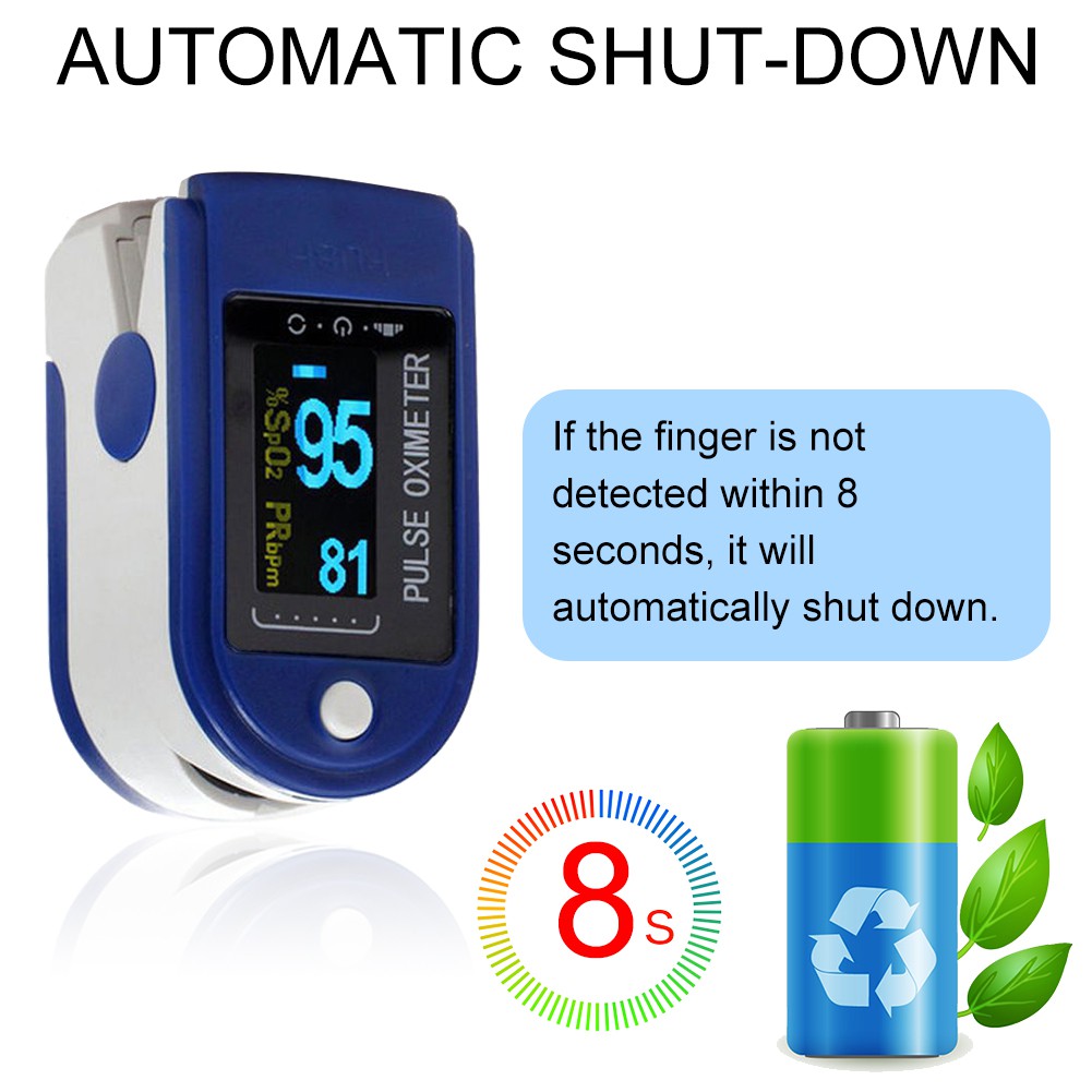 Finger Pulse Oximeter Blood Oxygen Sensor O2 SpO2 Monitor Heart Rate New