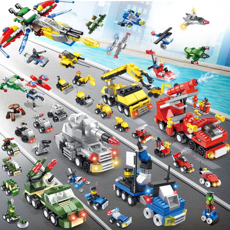 Bộ đồ chơi khối lắp ráp mini mô hình đội bảo vệ thành phố chất lượng cao cho trẻ em