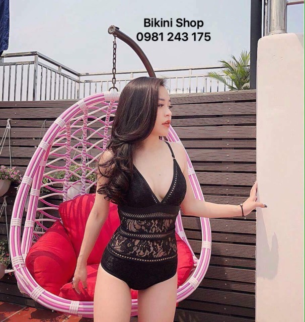 Đồ bơi nữ- bikini liền phối ren Hàn Quốc đi tắm biển | BigBuy360 - bigbuy360.vn