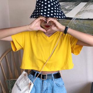 Áo Thun CROPTOP CỔ TIM TRƠN Nữ (Khách xem BẢNG SIZE nhé)