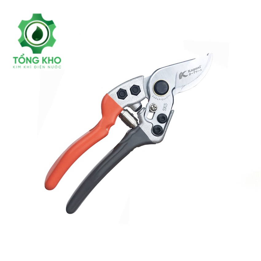 Kéo cắt cành trợ lực Nhật Kapusi Japan lưỡi thép SK-5 siêu bền - siêu sắc- Tổng Kho Kim Khí Điện Nước