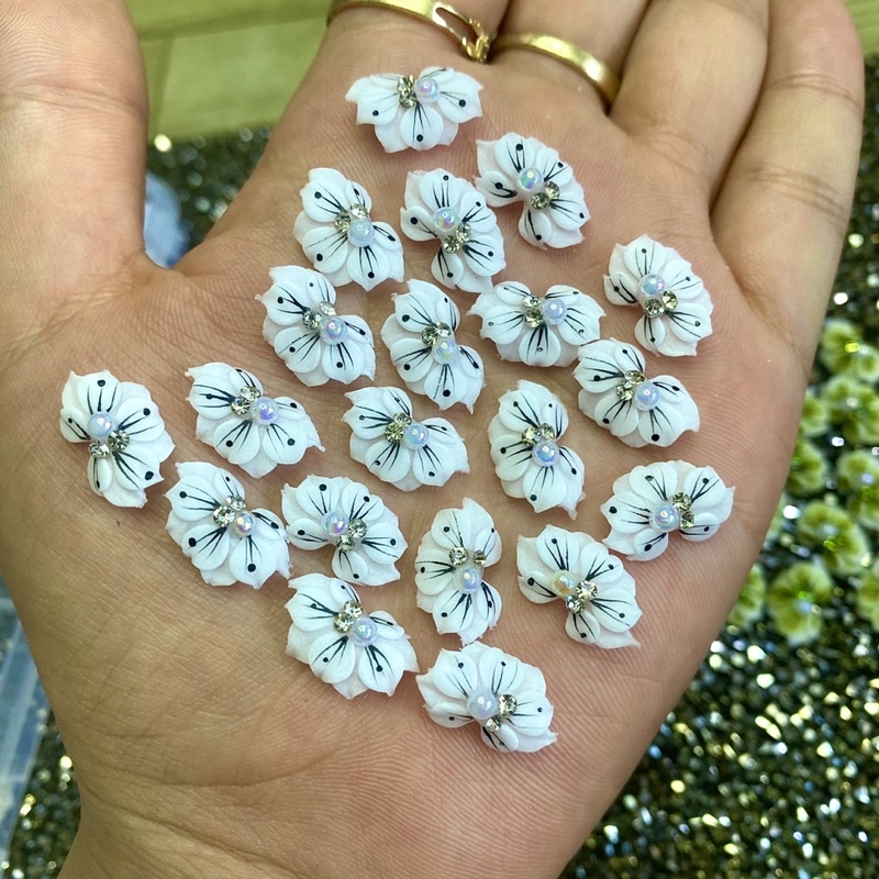 Hoa bột nail hoa tay