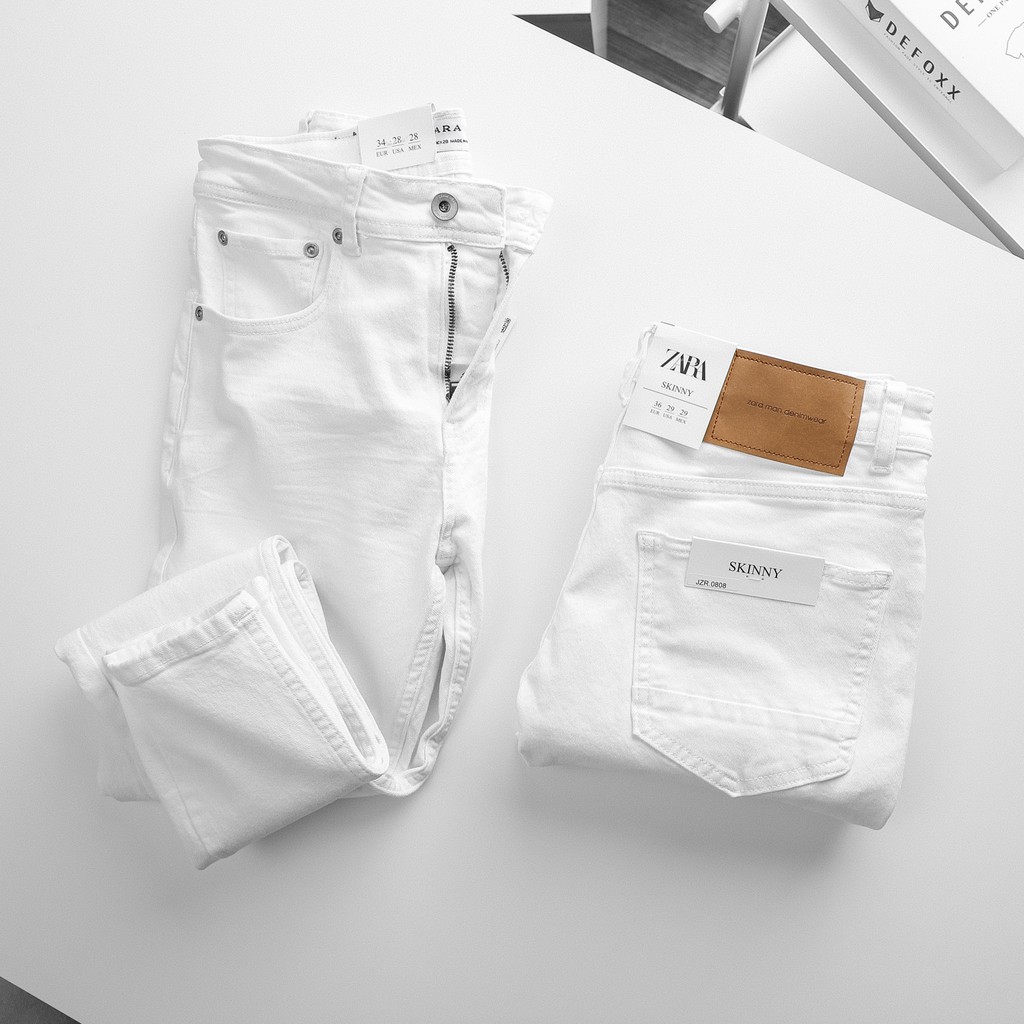 Quần jeans ZARA trắng skinny 0808 TuanStore