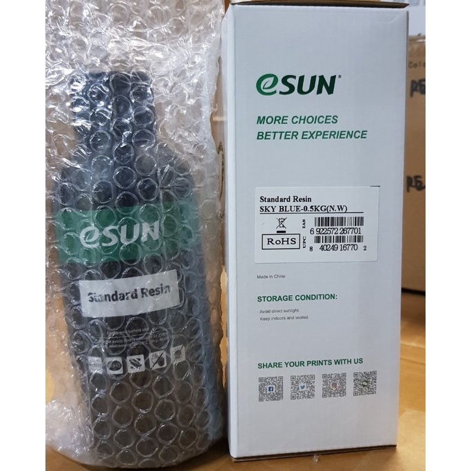 Nhựa in 3d ESUN Standard Resin 0.5kg-1kg/Chai Vỏ Nhựa