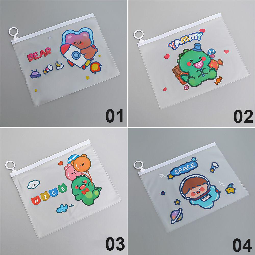 PEWANY Túi Đựng Bút / Mỹ Phẩm Trong Suốt In Hoạt Hình Dễ Thương Tiện Dụng Cho Văn Phòng / Trường Học Giá Đ