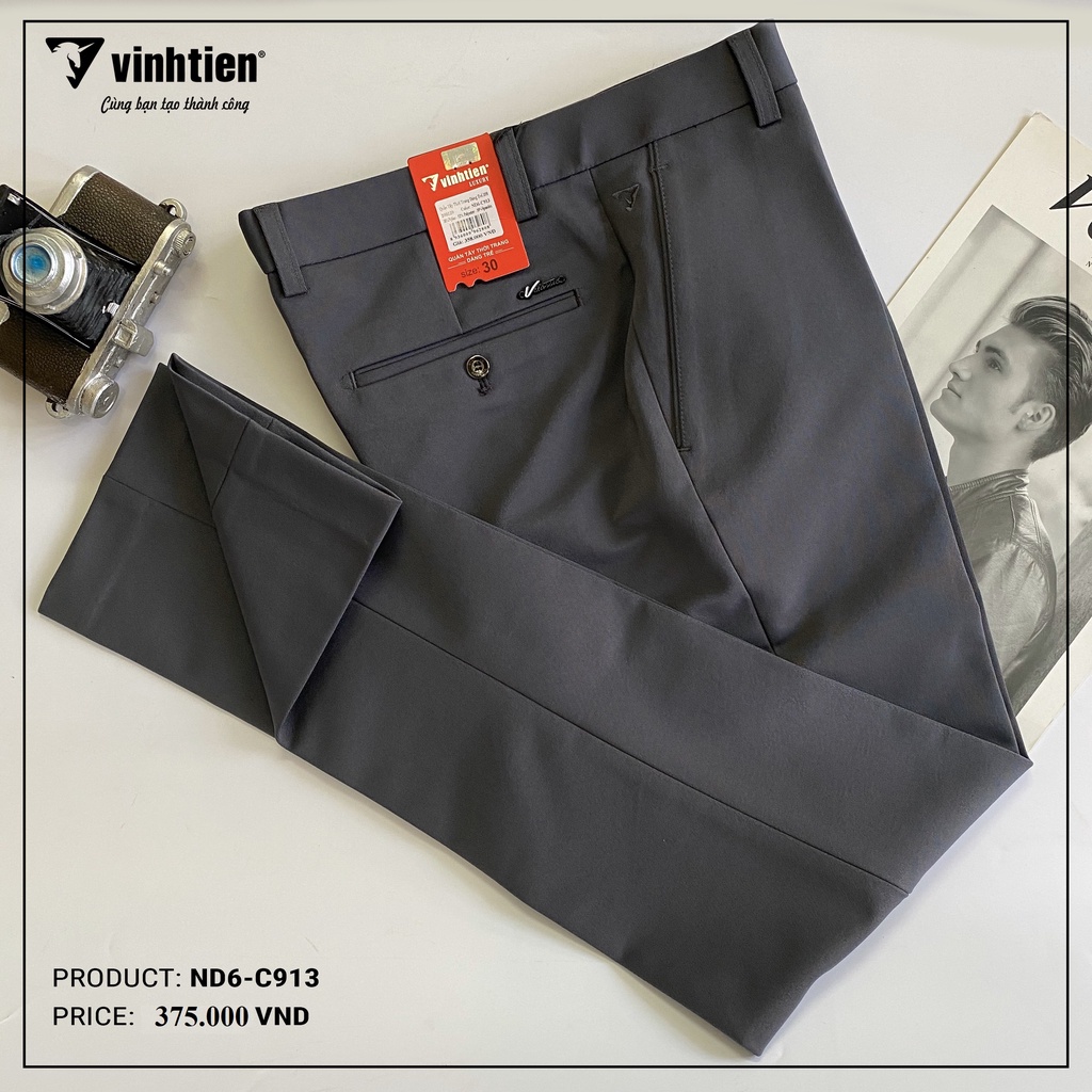 Quần Tây Nam (Nhiều Màu) Công Sở Slimfit Dáng Trẻ Vĩnh Tiến 375