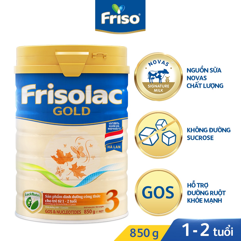 [Mẫu Mới]Sữa Bột Frisolac Gold 3 850g