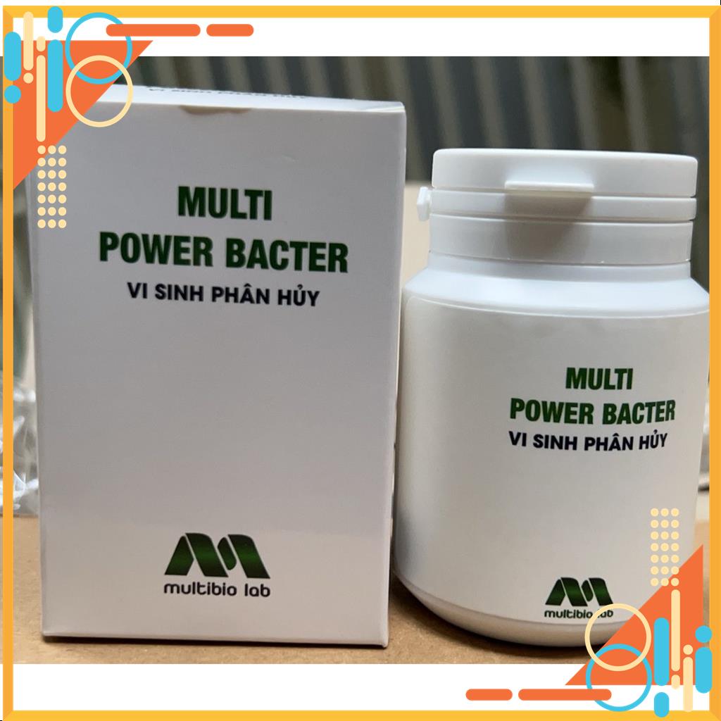 Vi sinh phân hủy Multi Power Bacter dùng phân hủy thức ăn thừa cho cá cảnh, hồ thủy sinh dạn viên nén tan chậm MSP19169