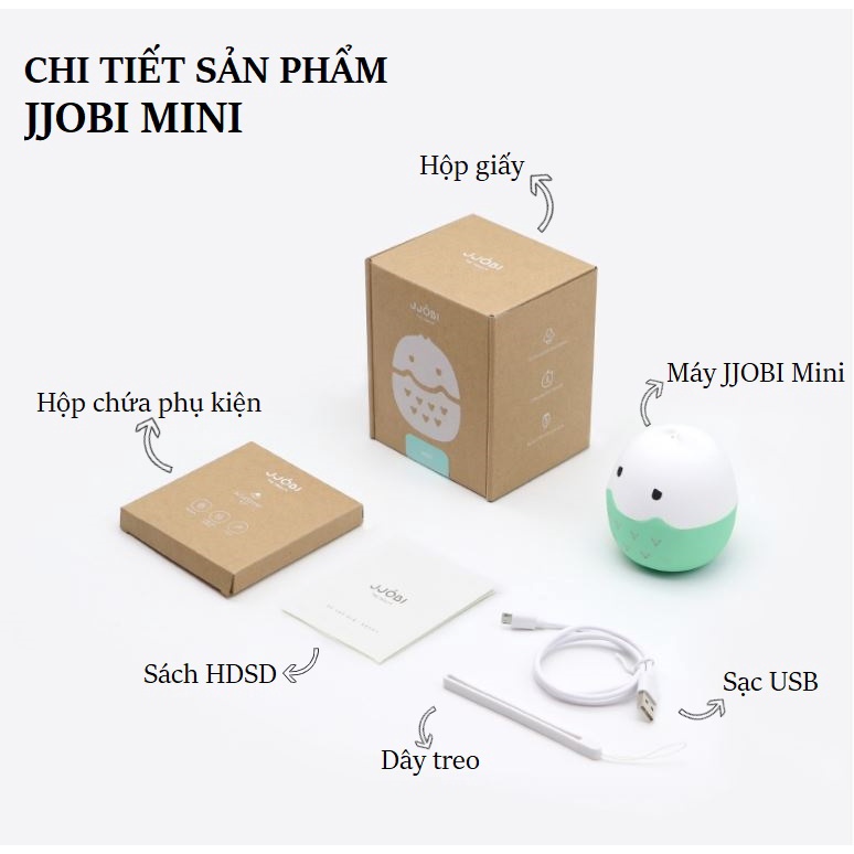 MÁY TIỆT TRÙNG TI GIẢ JJOBI MINI HÀN QUỐC CHO BÉ - HÀNG CHÍNH HÃNG [CÓ SẴN]