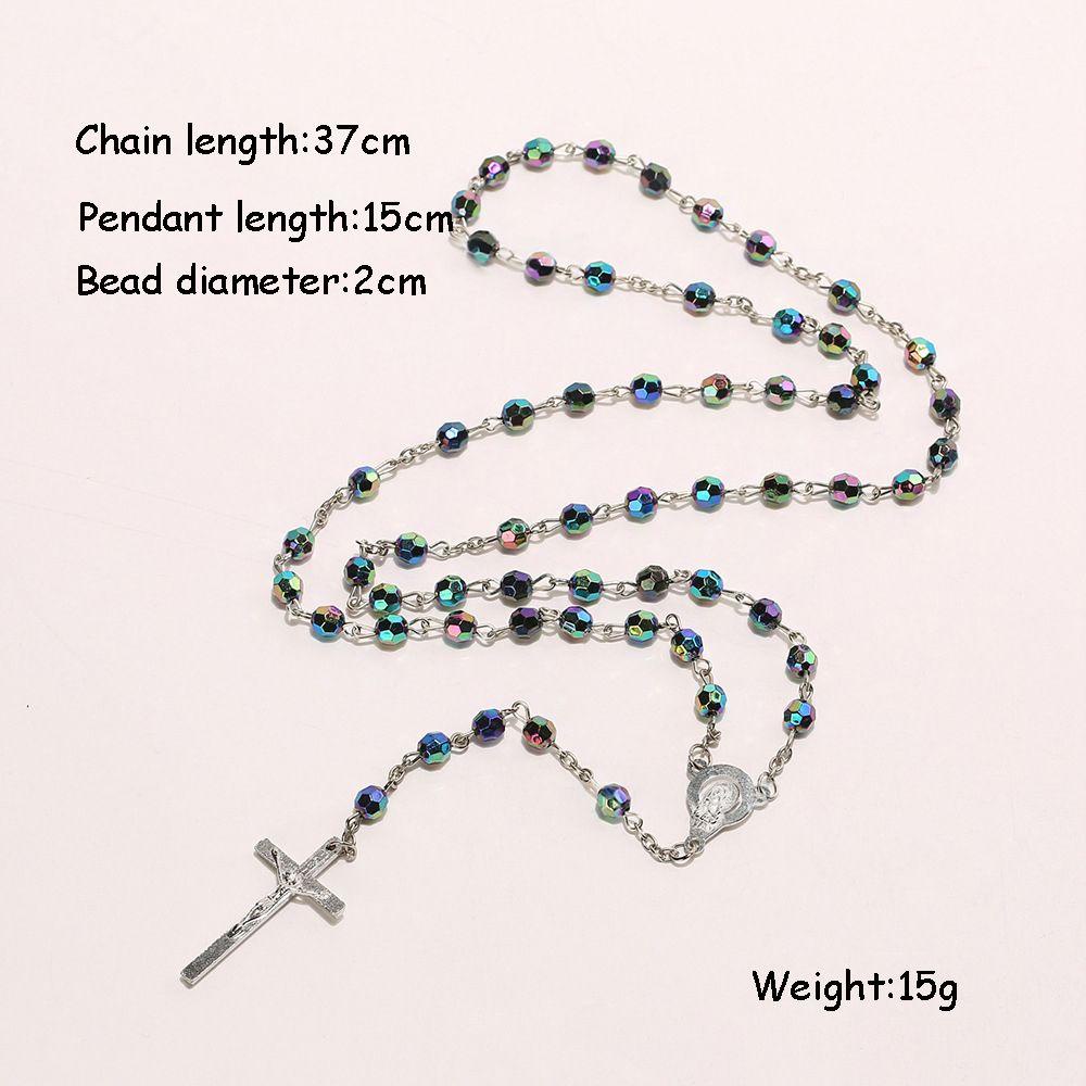 Vòng cổ Chuỗi Hạt Mặt Thánh Giá Phong Cách Vintage Thời Trang
