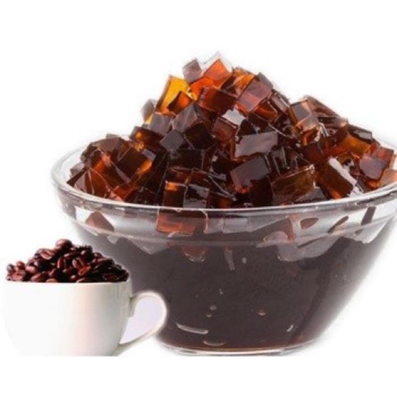 Topping HOTHIT- Thạch Thuỷ Tinh vị Cafe KRUBO hũ 2kg/Thạch Kim cương đen