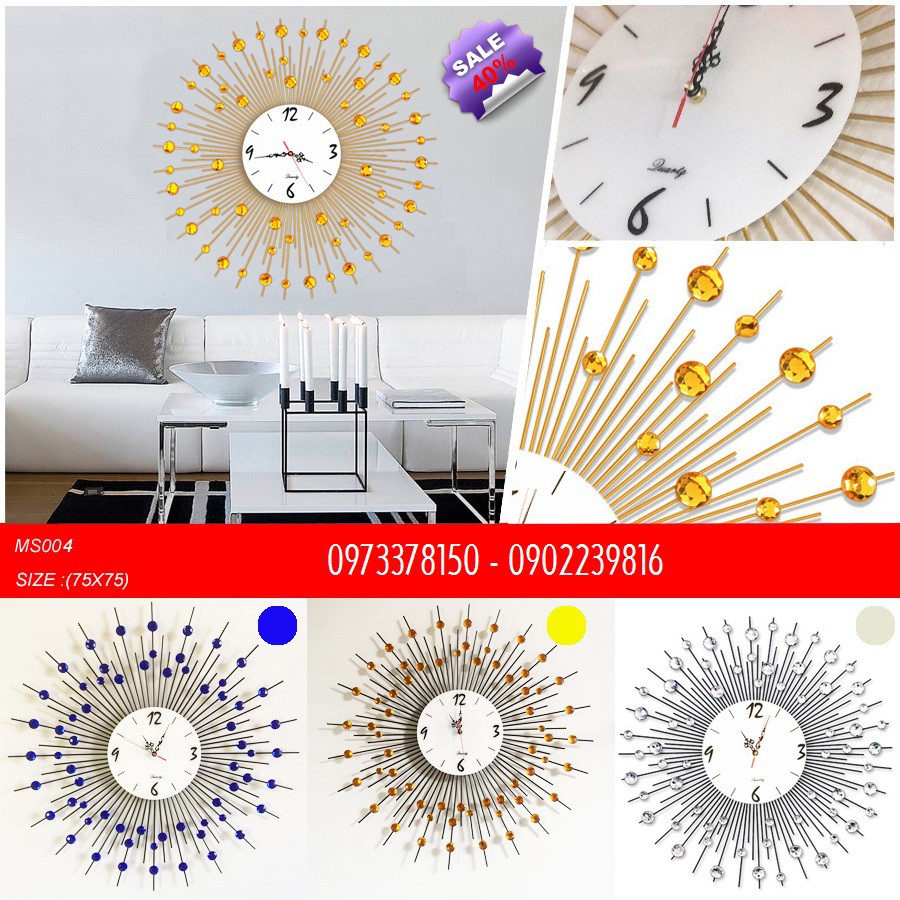 Đồng hồ treo tường hình trái tim MS004