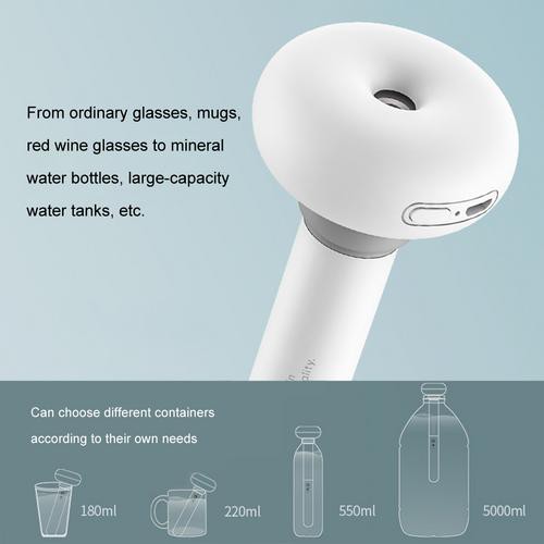 Máy phun sương tạo ẩm cầm tay hình bánh donut cổng sạc USB