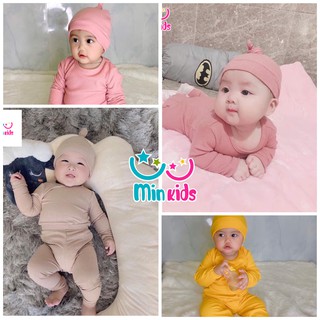 Quần Áo Giữ Nhiệt Cho Bé Trai Bé Gái  Thun Gân  - Bộ Đồ Dài Giữ Nhiệt Cao Cấp Tặng Kèm Nón Siêu Xinh