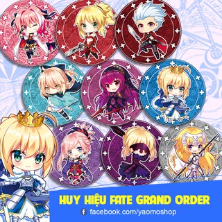 (nhiều mẫu) Huy hiệu Fate Grand Order FGO M01 game manga anime Saber Lancer Enkidu Mash