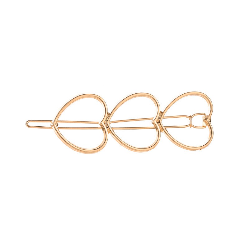 Kẹp tóc kim loại hình trái tim xinh xắn cho nữ