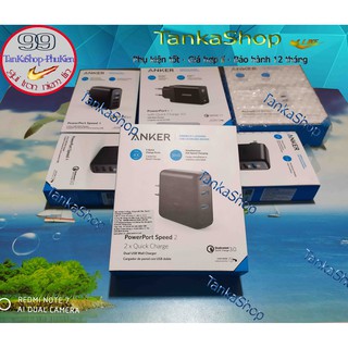 Sạc 2 Cổng Anker PowerPort Speed 39W Hỗ Trợ Sạc Nhanh QC 3.0 - A2025 - Hàng Chính Hãng