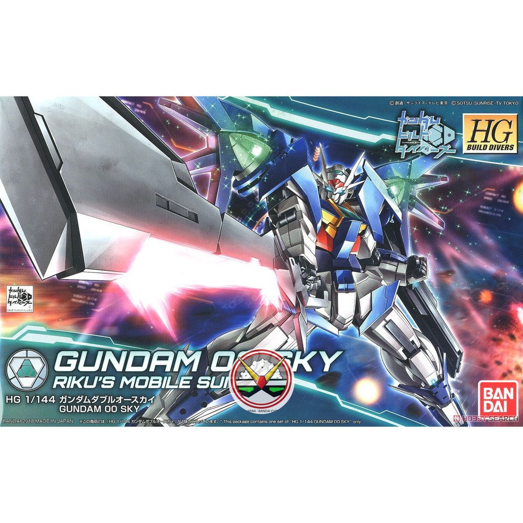 [CÓ SẴN] MÔ HÌNH GUNDAM BANDAI HGBD 1/144 GUNDAM 00 SKY MÔ HÌNH HG GUNDAM BUILD DIVER