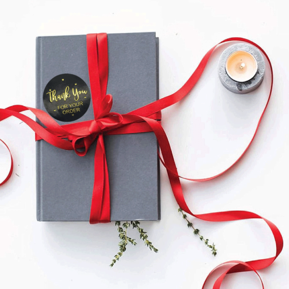 Set 500 Nhãn Dán Chữ Thankyou Màu Hồng Xinh Xắn Dùng Để Trang Trí Tiệc Cưới