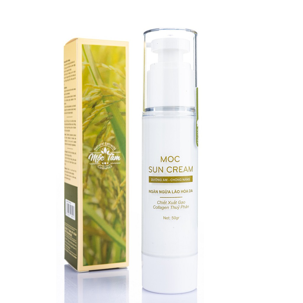 Kem Chống Nắng SPF65 Moc Sun Cream 50g - Ngăn Chặn Tia UV, Dưỡng Ẩm, Ngừa Lão Hóa (Mộc Tâm Nature) | BigBuy360 - bigbuy360.vn