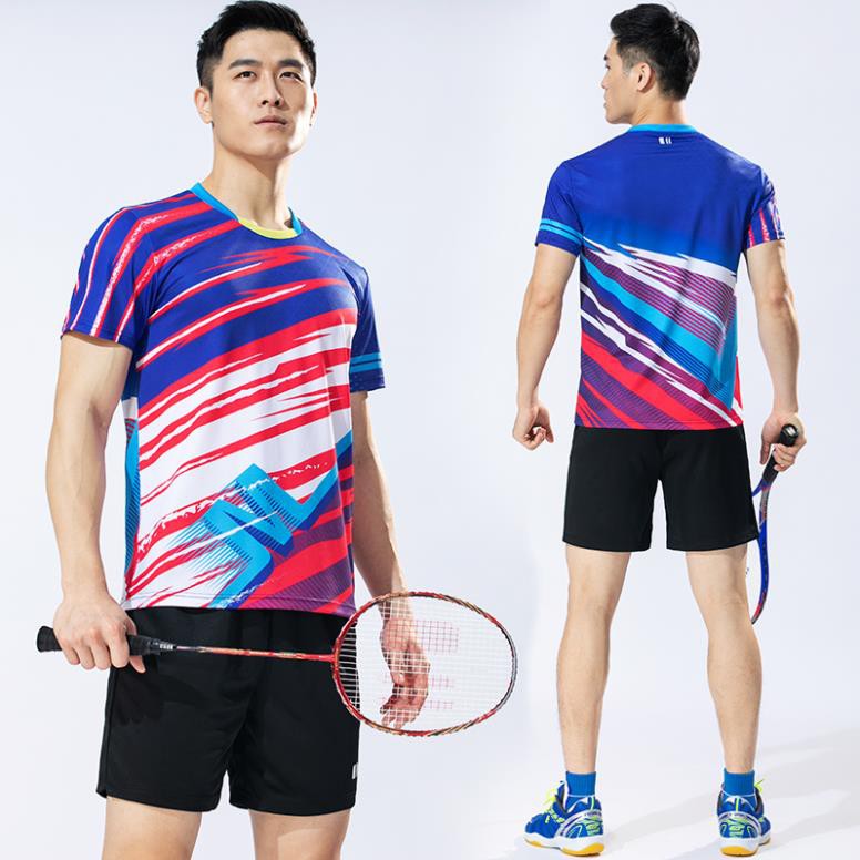 Bộ quần áo cầu lông một đôi, áo Tennis Ngắn Tay dành cho nữ, áo thể thao tôn dáng, kiểu dáng nhanh khô ་