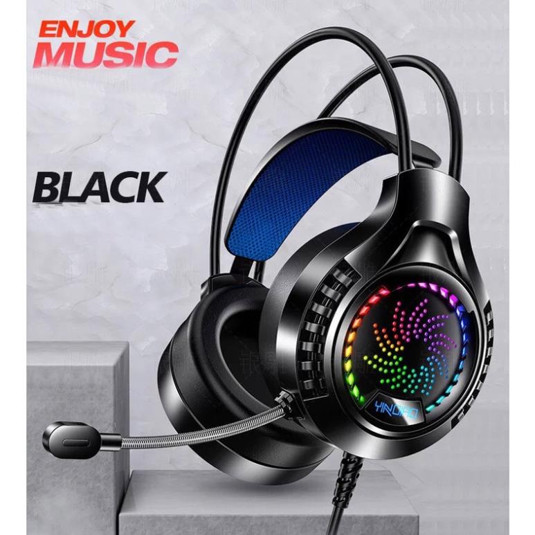Tai nghe chụp tai gaming có mic, có dây kết nối cho máy tính laptop, không trễ tiếng không đau tai