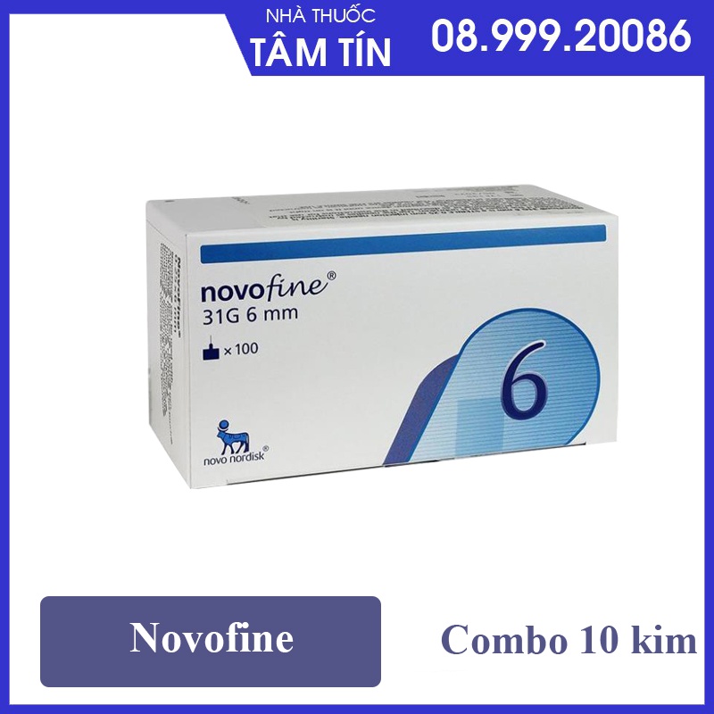 Combo 10 cây Đầu kim tiểu đường Novofine 31G 6mm