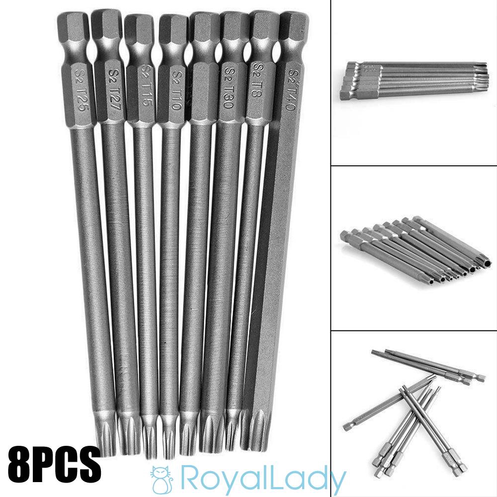 Bộ 8 đầu tua vít Torx S2 1/4" cao cấp